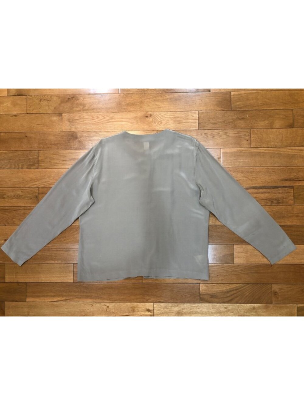 Jones New York Silk Button Front Beige Blouse Size 16 Polished Professional Luxe - Picture 9 of 9
